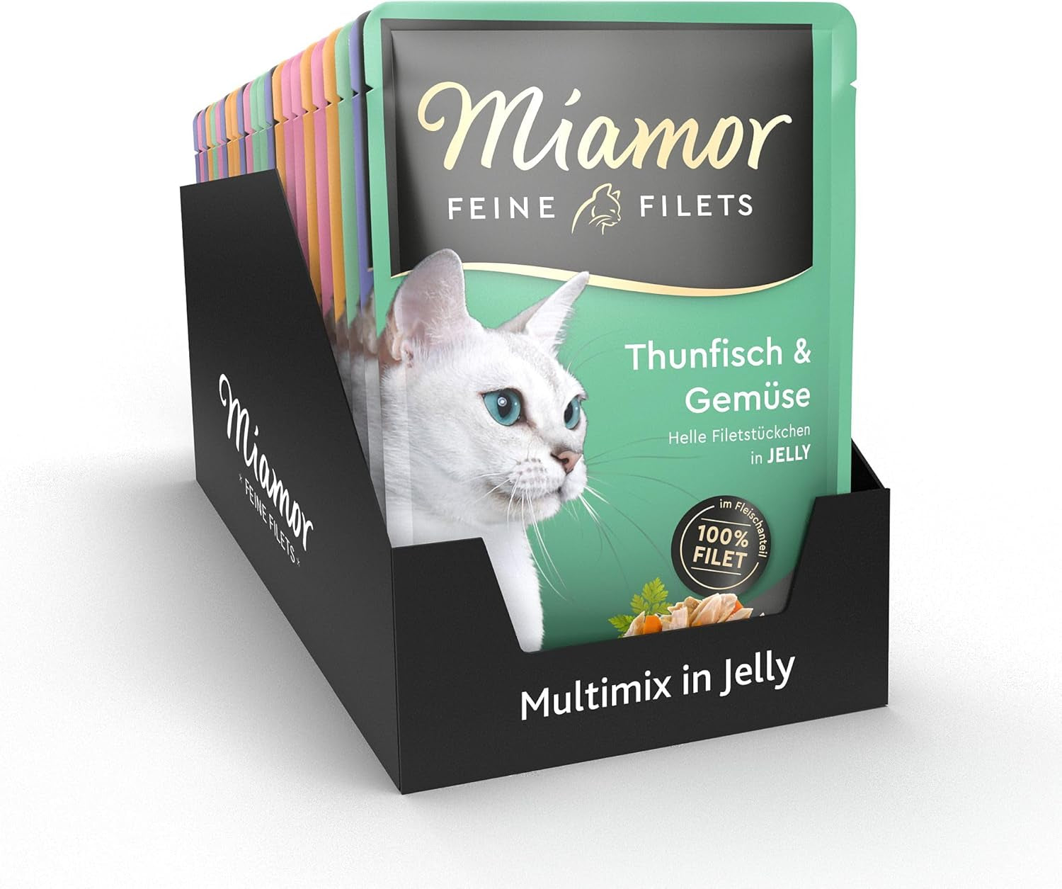 - Fina filéer i gelémixpack | Våtfoder för vuxna katter med filébitar i gelé. Kompletterande mat med låg fetthalt i friskhetspåse, utan konstgjorda tillsatser | 24 x 100 g