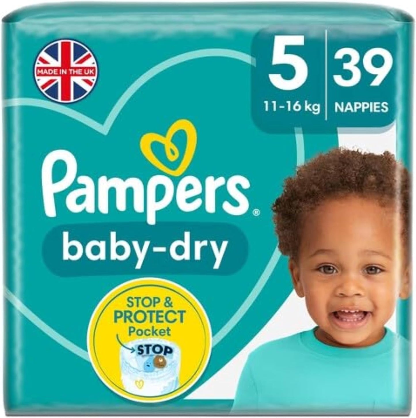 Blöjor Pampers 81657566 Baby-Dry Byxor, vit