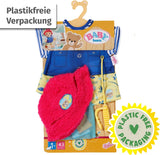 Babyfödd teddyfiskarkostym med fiskespö för 43 cm dockor och nallebjörn, 835982 Zapf Creation