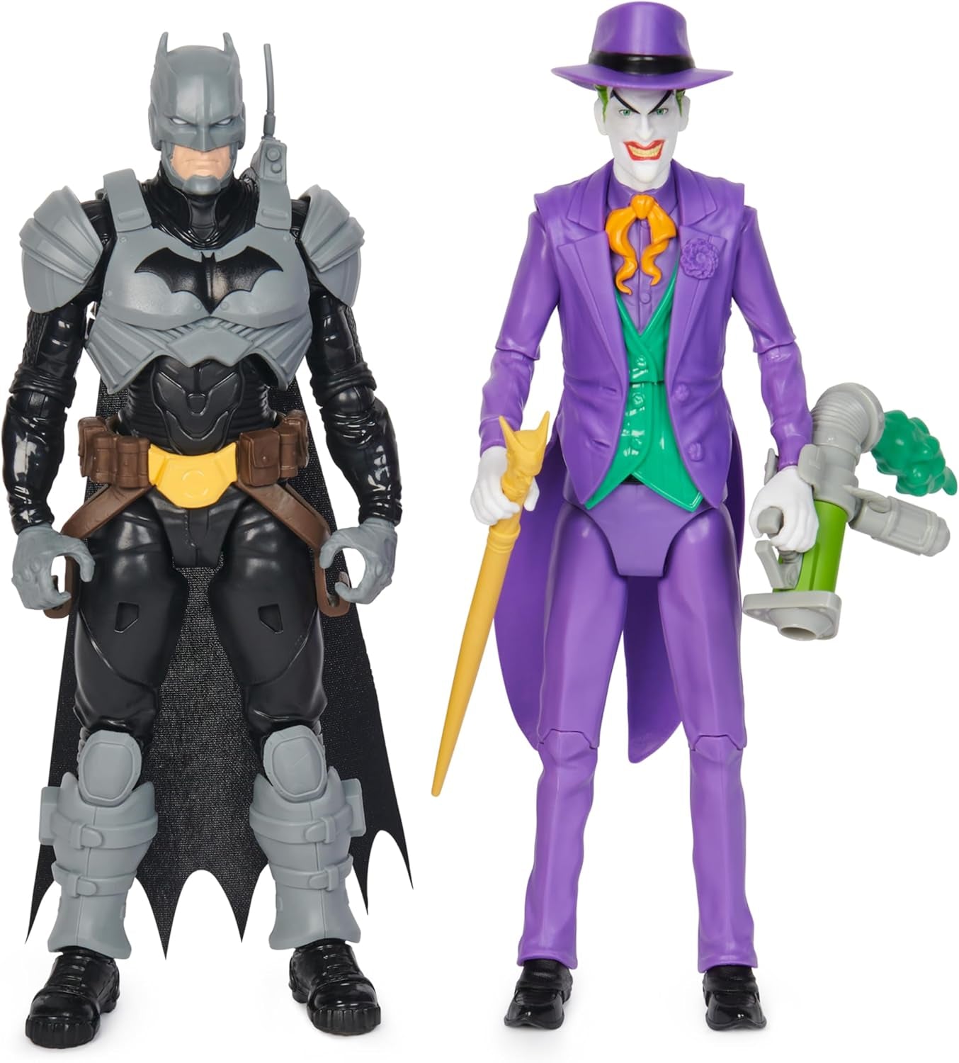 DC Batman Adventures Batman Vs the Joker Actionfigurset, 30 cm - 2 helt rörliga figurer med 12 växlar för spännande rollspel, leksak för 4+ barn Actionfigurer Naty Shop