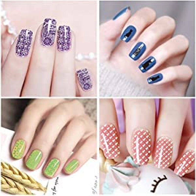 Biutee Nagelstämpel 30 delar Nagelstämpel Set Nagelmall Nagelstämpling Djur Blommor Bilder Nagelstämpelplatta med 2 stämplar 2 skrapor Nageldesign Tillbehör Fransk nagelstämpel