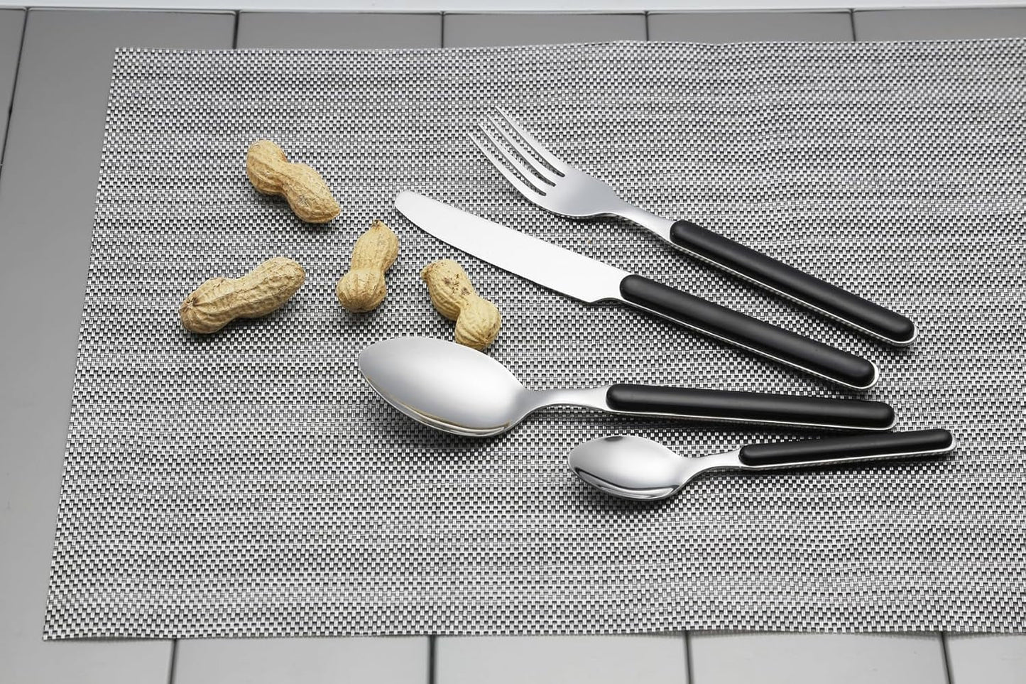 Besteck-Set Delice 16-Teilig Schwarz Kitchen Naty Shop