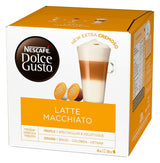 Latte Macchiato | 96 Kaffeekapseln & Latte Macchiato Caramel | 48 Kaffeekapseln | Arabica Robusta Blandning | Feines Caramell Aroma och leckerer Milchschaum