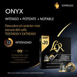 L'OR Espresso Kaffeekapseln Onyx | Intensitet 12 | 200 kompatibla Nespresso-kapslar (R)* - exklusivt för Amazon