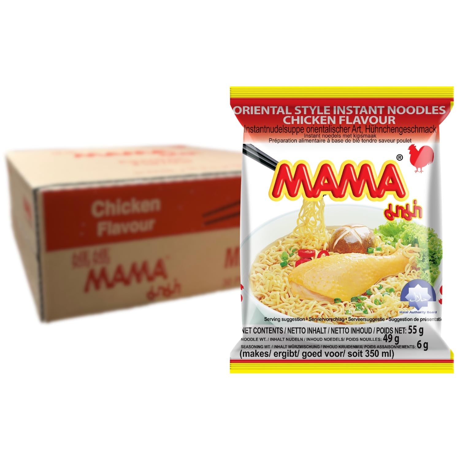 MAMA - Snabbnudlar med kyckling - Flerpack (30 X 55 GR)