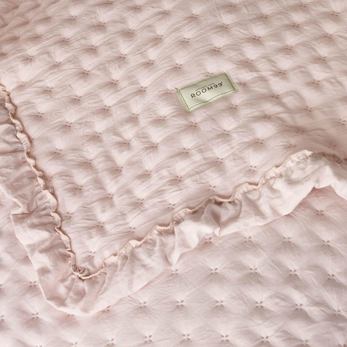 Molly Elegant överkast i pulverrosa 170 X 210 cm Överkast Mångsidig som överkast eller soffa Överkast för säng och sofffilt Stil Perfekt som överkast Sängar och filtar Besuche den ROOM99-Store
