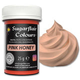 Sugarflair Pastell Pink Honey Food Coloring Paste - Högkoncentrerad för användning med smörkräm, sockerpasta, royal icing eller kakmixar, livfull matfärg - 25g