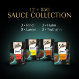 Sheba Sauce Collection våt kattmat, portionspåsar, salt multipack, 4x12x85g