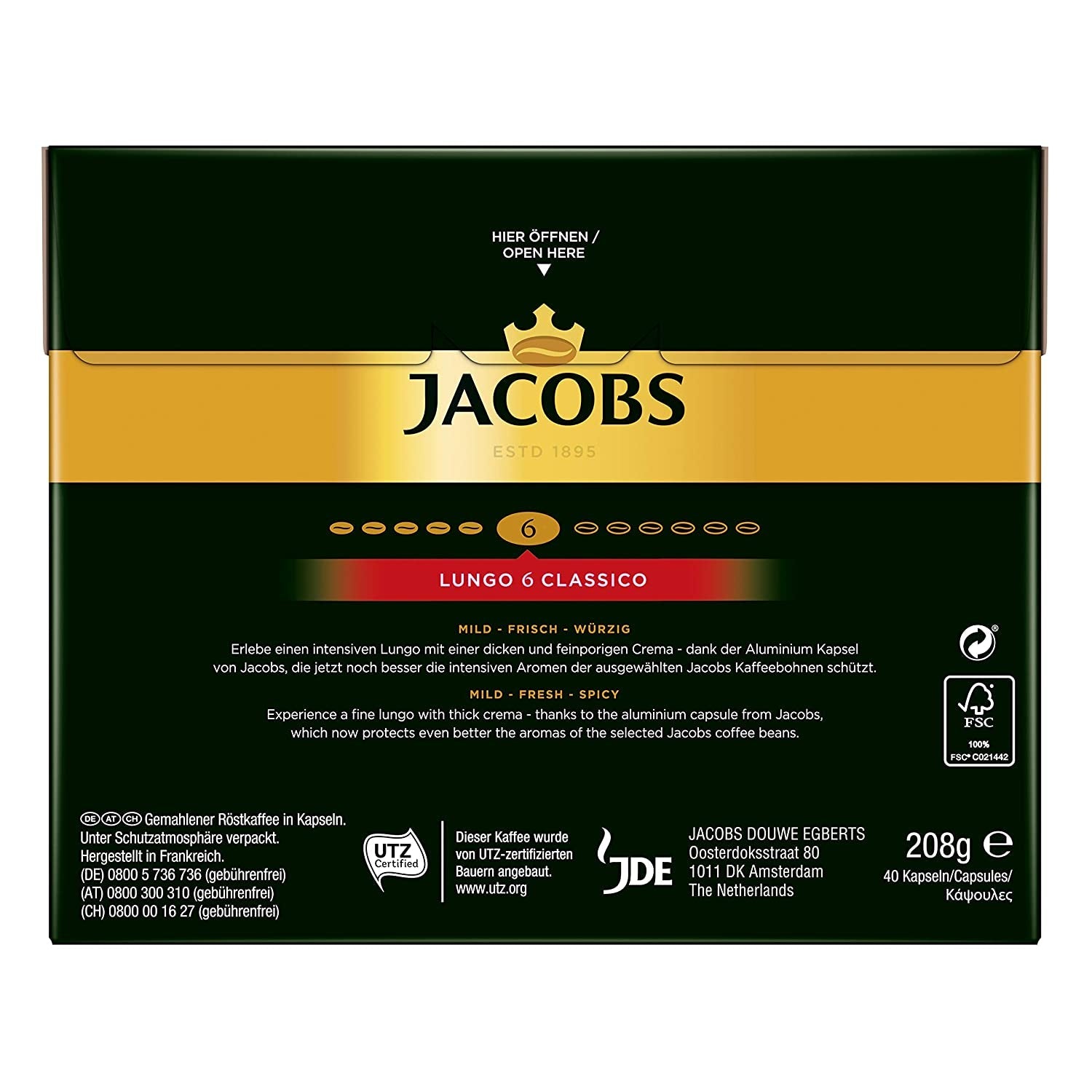 Kaffeekapseln Lungo Classico (nur für kurze Zeit) Megapack XXL & Kaffeekapseln Lungo Decaffeinato- Intensität 6-200 Nespresso-kompatibel Kapseln, 10er Pack, 10 x 20 Getränke