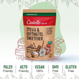 Stevia + Erythritol 1:2 Süßstoff | 1G = 2G Zucker | 100% Natürlicher Zuckerersatz - 0 Kalorien - 0 Glykämischer Index - Keto Und Paleo - 0 Netto-Kohlenhydrat - Kein GVO - Castello sedan 1907 - 850 G Sweeteners Naty Shop