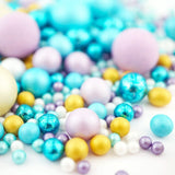Super Streusel Sea Bubbles, pärlor och sockerbollar, 190 gram Naty Shop