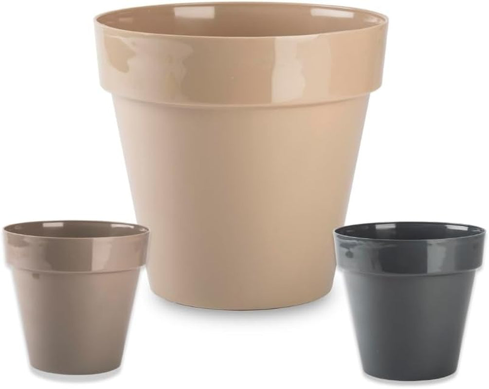 Liten plastkruka - diameter 12 cm, lätt och hållbar, perfekt för plantor, sticklingar och krukväxter - slumpmässig färg, Aléatoire