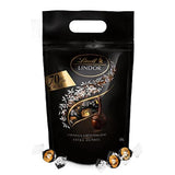 Lindt LINDOR Extra mörka chokladbollar och LINDOR Strawberry Creme Chokladbollar | 1 kg återförslutningsbar påse | ca. 80 vita chokladbollar med jordgubbsgrädde