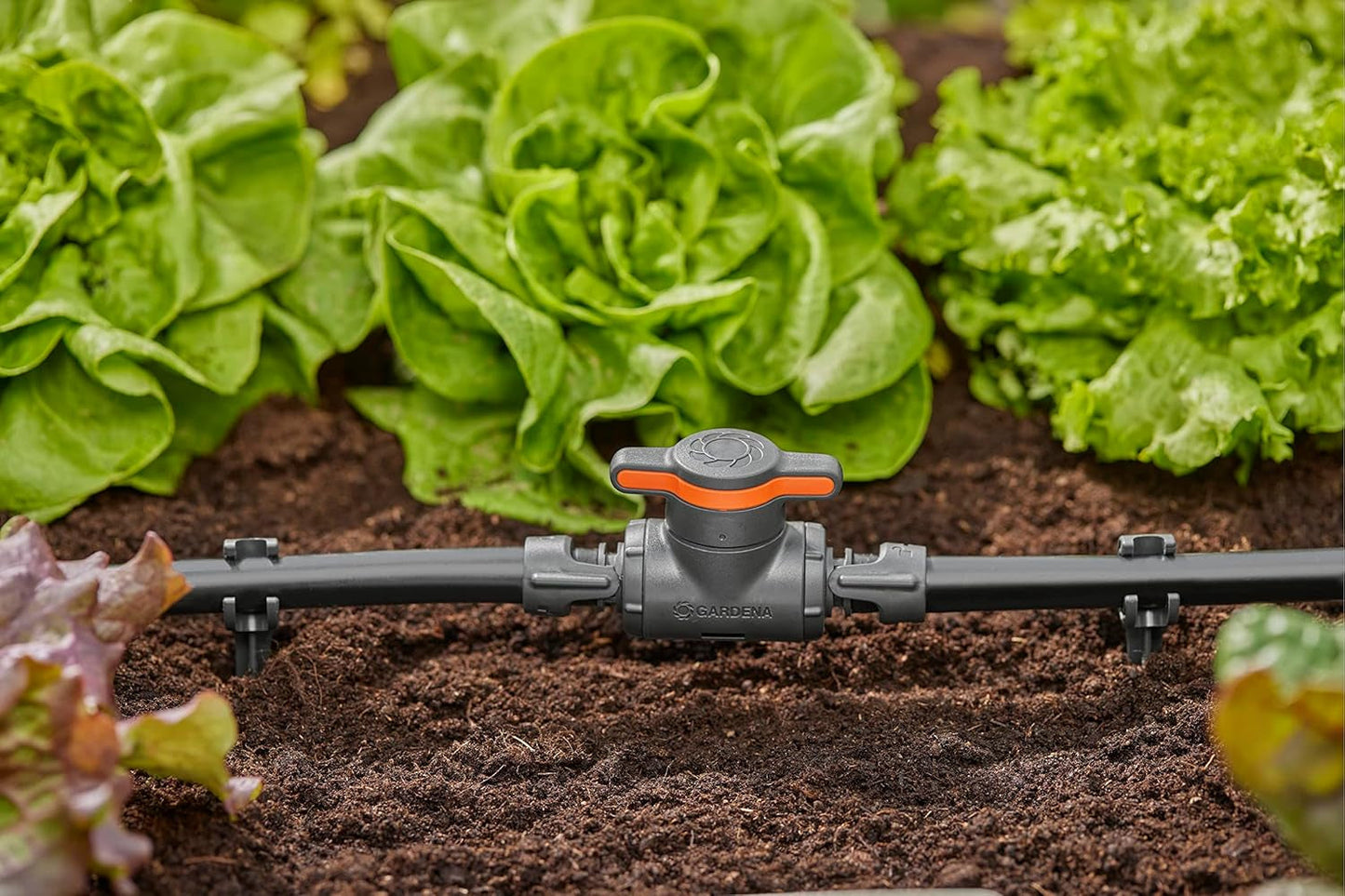 Gardena Micro-Drip-System regler- och avstängningsventil 13 mm (1/2 tum): Enkel avstängning av rör och kontinuerlig reglering av vattenflöde, tillbehör för att lägga dropprör (13207-20)