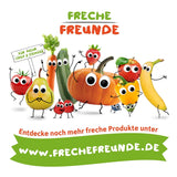 FRECHE FREUNDE Ekologiska fruktgeléer, äppel-, hallon- och risklubbor, fruktigt sött mellanmål för barn, glutenfritt, veganskt, paket med 20 (20 x 30 g)