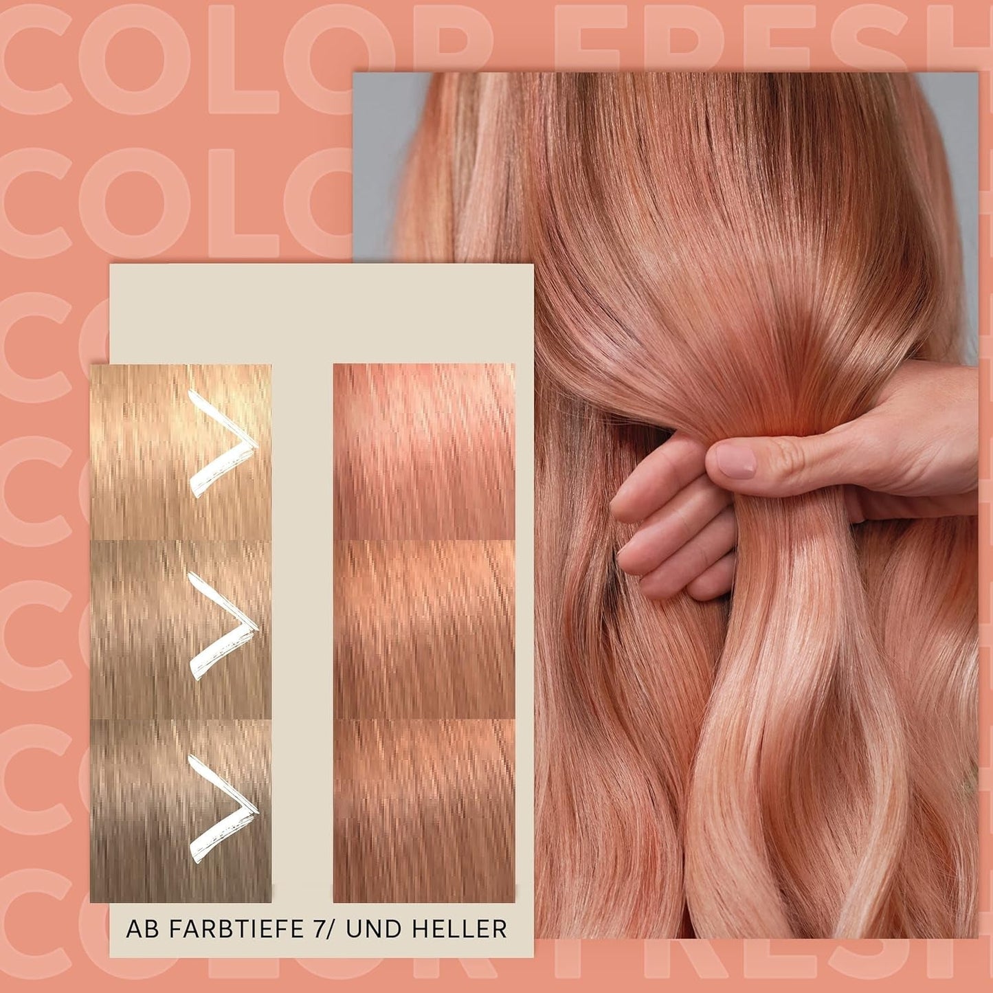 Wella Professionals Colour Fresh Mask Peach Blush - hårbehandling för att vitalisera och ändra hårfärg - närande nyans med avokadoolja - för blont och upplyst hår - 150 ml Naty Shop Hair Mask