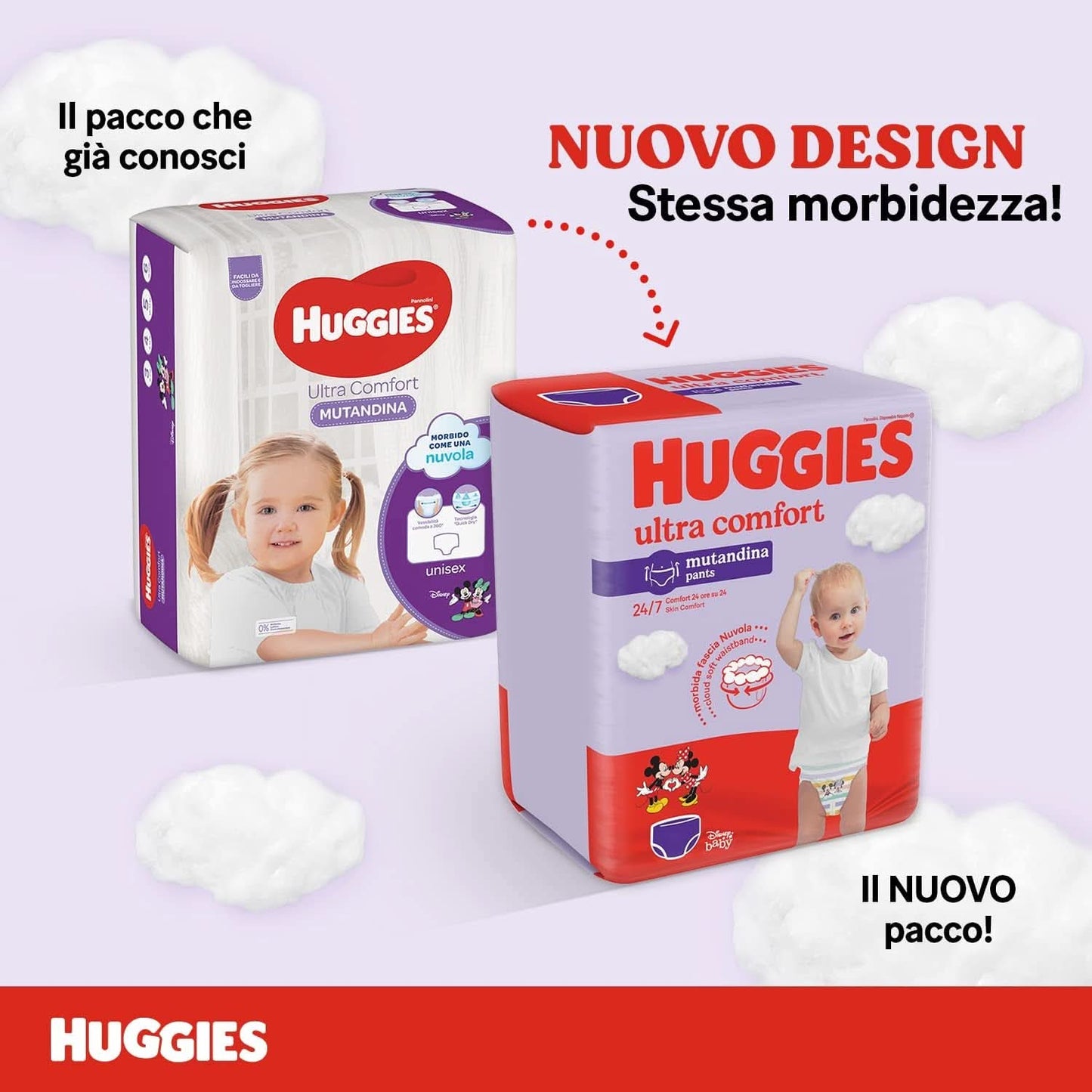 Huggies Ultra Comfort blöjbyxor, Größe 6 (15-25 kg), 52 blöjor Naty Shop