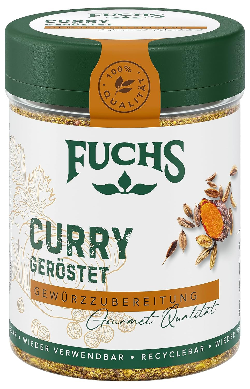 Fuchs Gewürze Curry, rostad, 55 g