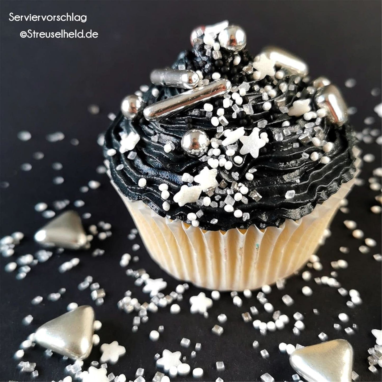 Streusel Hero Chokladmix Silver White Sprinkles, 40 gram Naty Shop