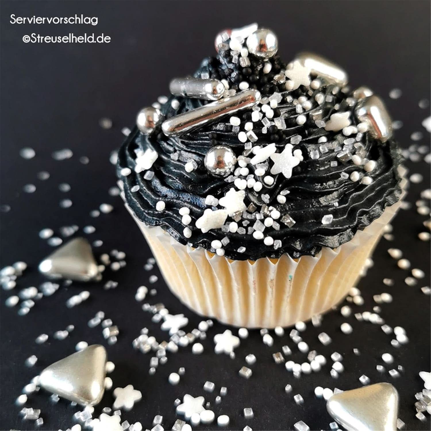 Streusel Hero Chokladmix Silver White Sprinkles, 40 gram Naty Shop