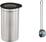 RÖSLE kaffekartong med lock, rostfritt stål 18/10, 10 cm & kaffemått, högkvalitativ kaffesked för enkel dosering av malet kaffe, rostfritt stål 18/10, 17 x 3,7 x 2,7 cm, silver Matförvaringslådor Naty Shop Paket Plåtstorlek