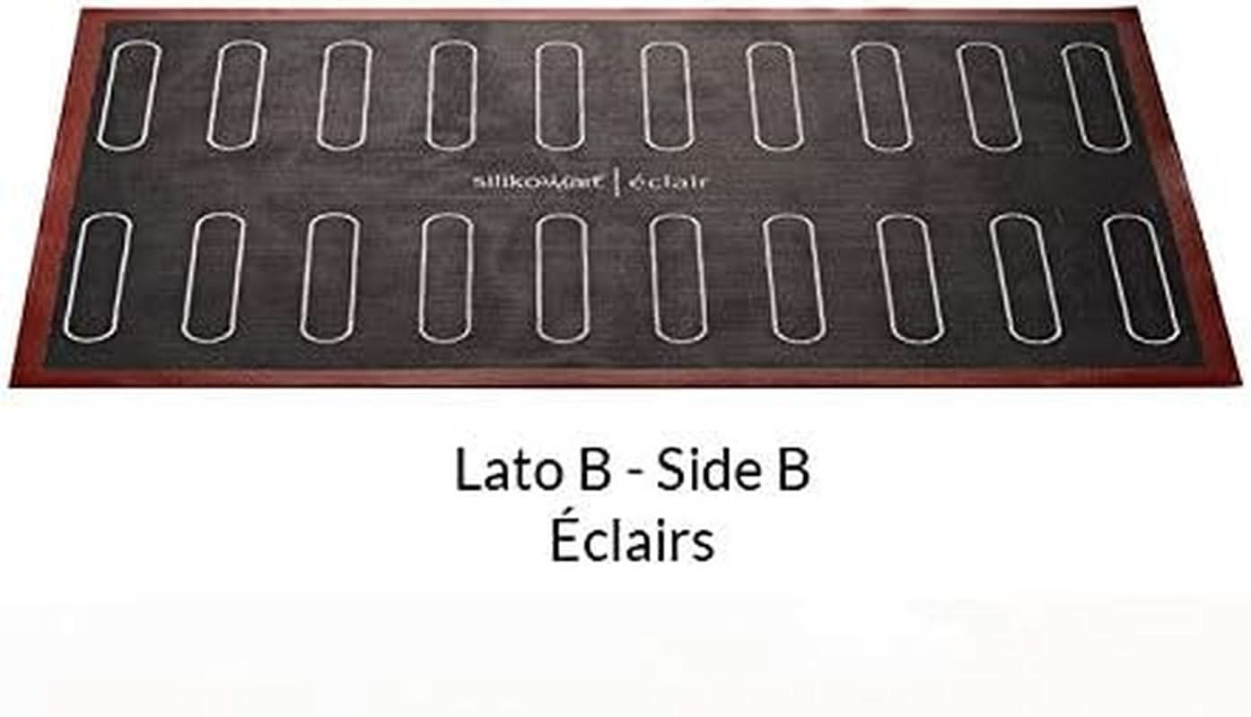 Silikomart Professional, mikroperforerad silikonmatta bakning Eclair Two Girls 58,3 x 38,4 cm Kitchen Naty Shop