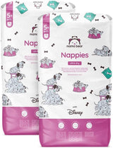 Mama Bear Disney Ultra Dry blöjor storlek 4 (8-14 kg), vit, 84 stycken (1 förpackning) Naty Shop storlek 5+ (11-17 kg) Månadsförpackning
