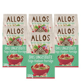 Osötad fikon- och hallongröt | Gröt utan socker | Ekologisk müsli | Müsli med frukt | Havregryn | Gröt till frukost | Spannmål till frukost | Vegan | Förpackning om 6 (6 x 500 g)
