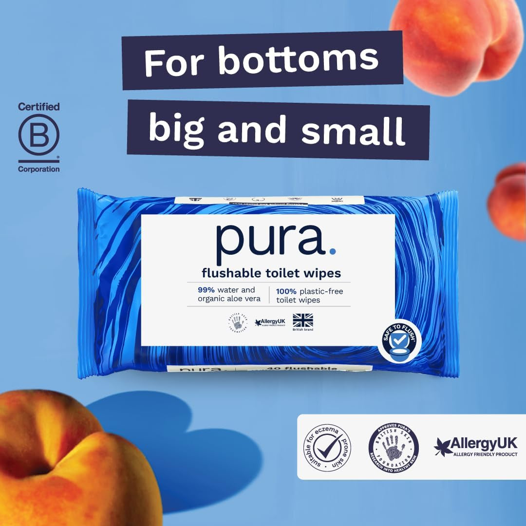 Miljövänliga våtservetter för engångsbruk 560 våtservetter (14 x 40 våtservetter) Månadsförpackning 100 % plastfri 99 % vattenkänslig vård våtservetter Fin att spola Certifierad biologiskt nedbrytbar vegan
