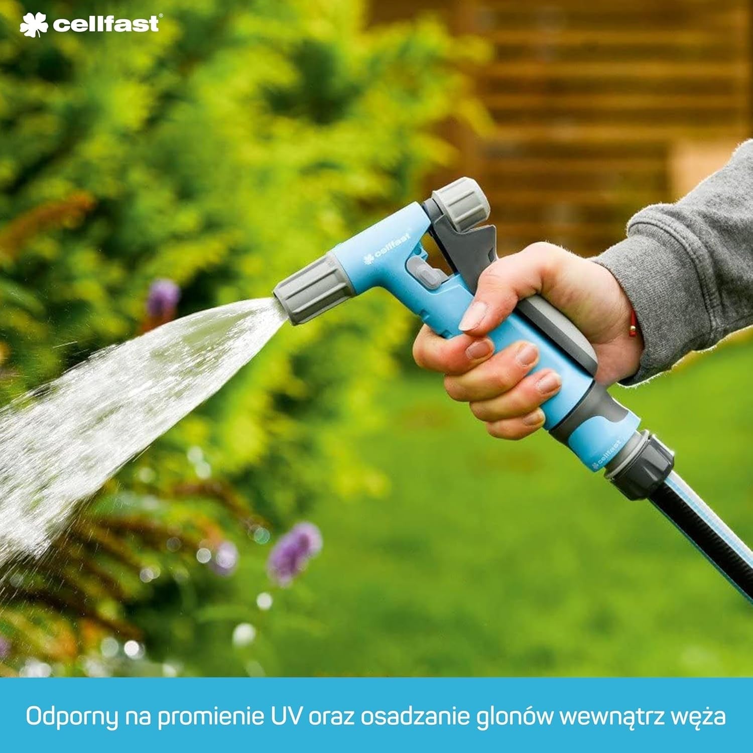 Cellfast Ideal trädgårdsslangset, robust, flexibel, 4-lagers, sprinkler, UV- och algbeständig, Reach-teknik, 27 bar, -20/+60° kortsiktigt, 1/2 tum, 20 m