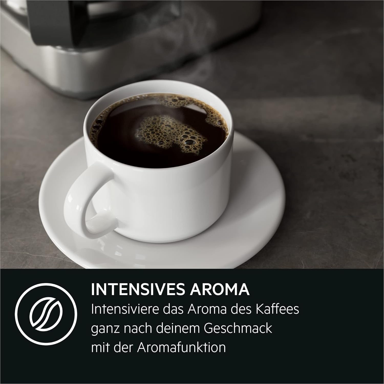 AEG Deli 5 espressomaskin, 1,5 l, programmerbar timer, varmhållningsfunktion, säkerhetsstopp, vattennivåindikator, optimal dosering, antidroppfunktion, rostfritt stål, CM5-1-6ST