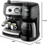 De'Longhi BCO264.1 Espresso- och kaffemaskin i ett, med pump, svart, 38 x 24 x 35 cm