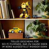 LEGO Icons Transformers Bumblebee, Vuxen samlarrobot Actionfigur, Filmbyggsats för science fiction-fans, Kan förvandlas till en bil, Äventyrsleksak 10338 Byggset Besuche den LEGO-Store