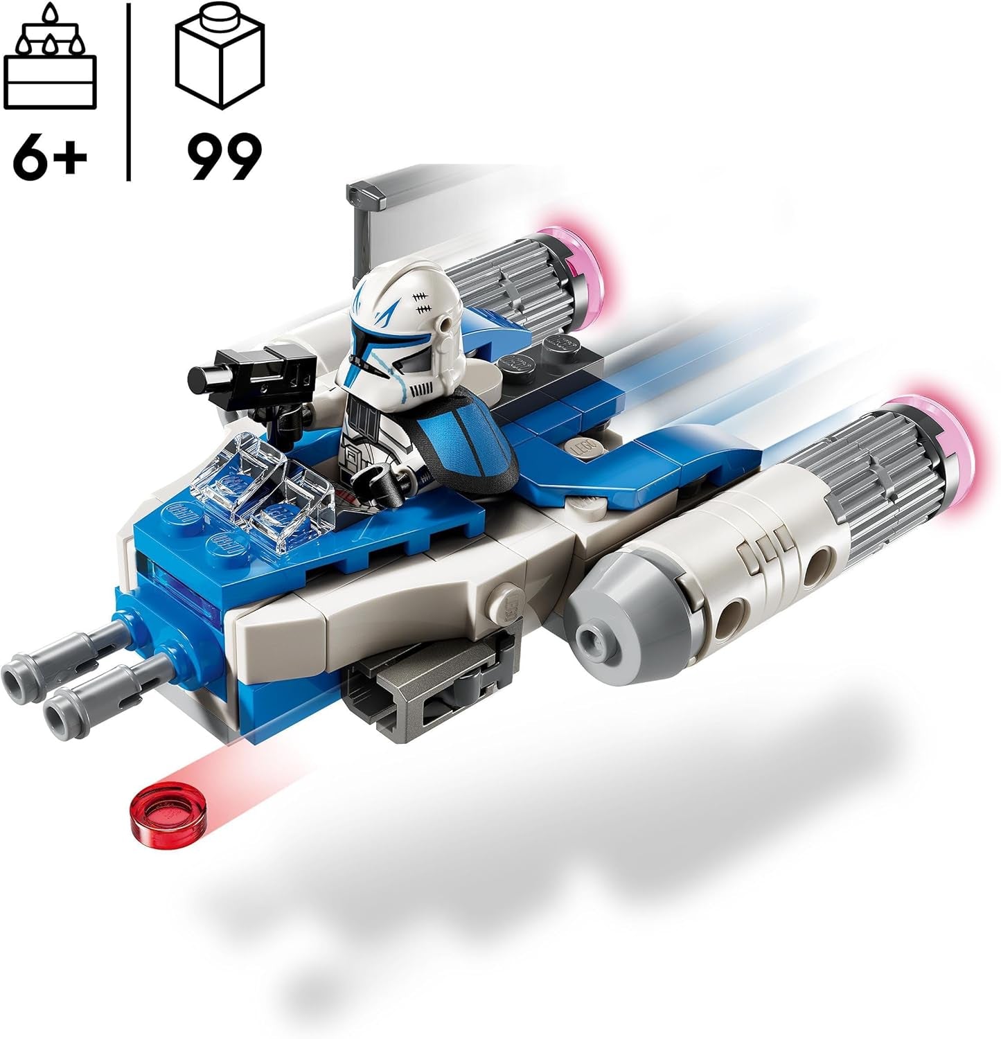 LEGO Star Wars Kapten Rex Y-Wing Microfighter Byggstenar Samlarobjekt Rymdskepp Presentidé för pojkar och flickor i åldern 6+ 75391 Byggset Besuche den LEGO-Store