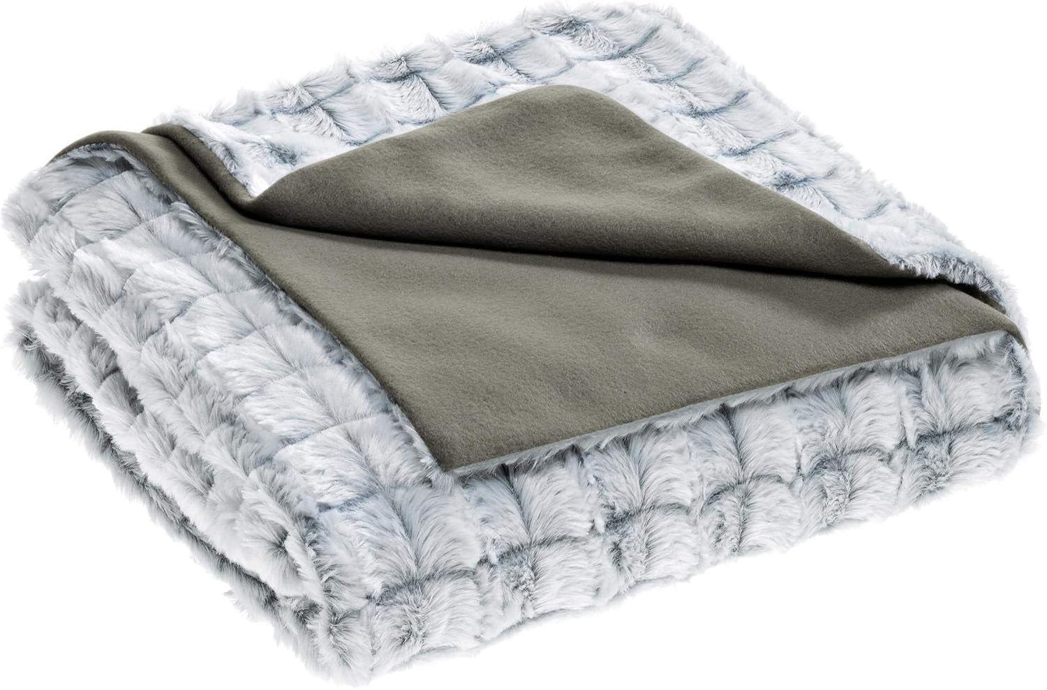 Aqua-Textil Fluffy mysig filt 150 X 200 Cm Grå Vit Melange Plysch TV-filt Överkast Sherpa Fleece Oeko-Tex Ottawa Sängar och filtar Besuche den aqua-textil-Store Grå Bekväm filt Xxl 200 X 220 Cm