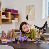 LEGO Minecraft The End Dragon and the End Ship Action Leksak och Discovery Set Videospel Byggset Äventyrsset Present för pojkar och flickor 8 år gamla 21264 Byggset Beuche den LEGO-Store