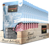 LEONARDO Fresh-påsar [16 x 85g våt kattmat, spannmålsfri] | Komplett våtfoder i individuella påsar