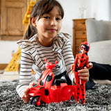 Bandai - Miraculous Ladybug - Miraculous Switch'n Go Scooter + 26 cm Ladybug Lucky Charm artikulerad docka - P50668