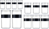 BODUM PRESSO förvaringsburkar, plast, svarta, 4 x 0,25 l, 3 x 0,6 l, 3 x 1 l, 2 x 2 l Matförvaringslådor Naty Shop