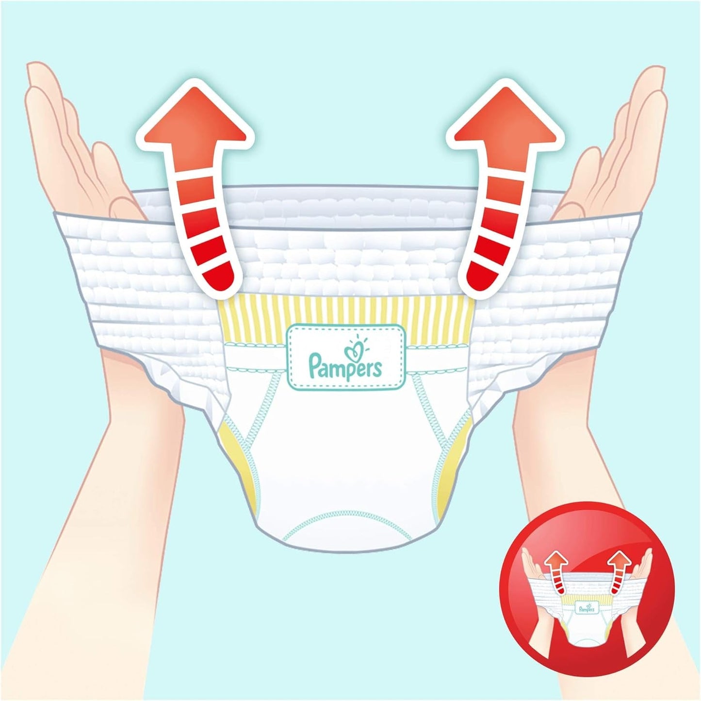 Pampers (gammal version), trosor, storlek 4, 9 kg-15 kg, trepack (1 x 88 blöjor)
