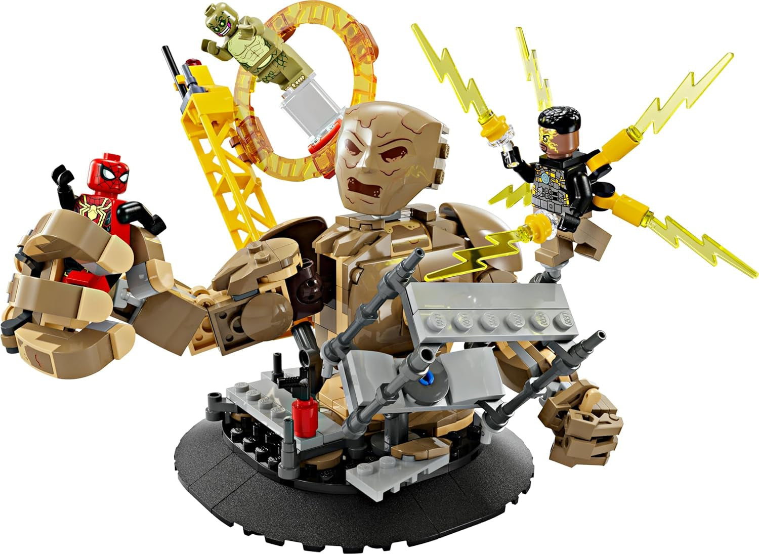 LEGO Marvel Spider-Man vs. Sandman: Showdown Superhjälteleksak med figurer inklusive ödla och elektrorollspel Byggleksak Present till actionentusiaster pojkar och flickor 76280 Byggset Besuche den LEGO-Store