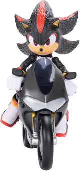 Sonic 3 The Movie Shadow Figure, 15 Cm, rörlig, inklusive Shadow Mobile från Jakks Pacific, Acoustic, Black Actionfigurer Naty Shop