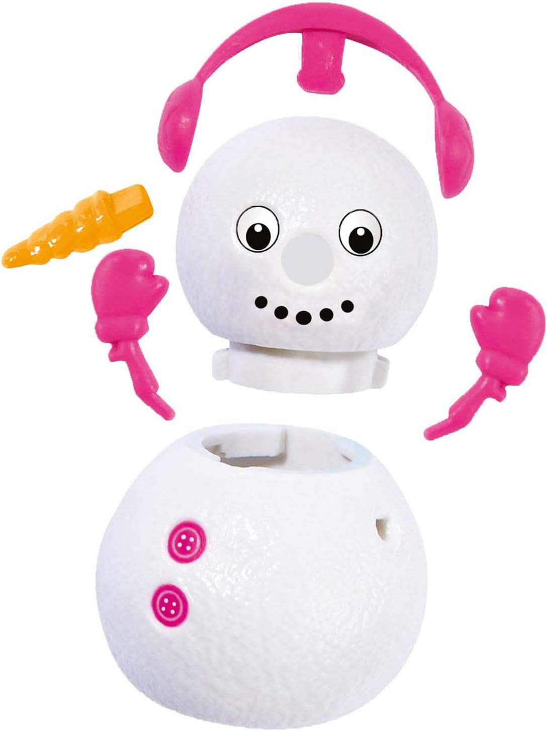 Simba 105733646 - Evi Love Snow, docka i söt snödräkt med byggbar snögubbe, 12 cm, 3+