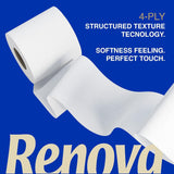 Renova Renova Divine Perfection Toalettpapper, 42 rullar, Premium Toalettpapper, 4 Ply, Ultra Mjukt, Extra Styrka, Tjockt, Mjukt och Absorberande, Fsc-certifierat papper, 4400G