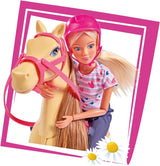 Simba 105730939 - Steffi Love Riding Tour, I riddräkt, Med 2 hästar, Helledad docka, Dress-up docka, 29cm, För barn från 3 år och uppåt Dolls Naty Shop
