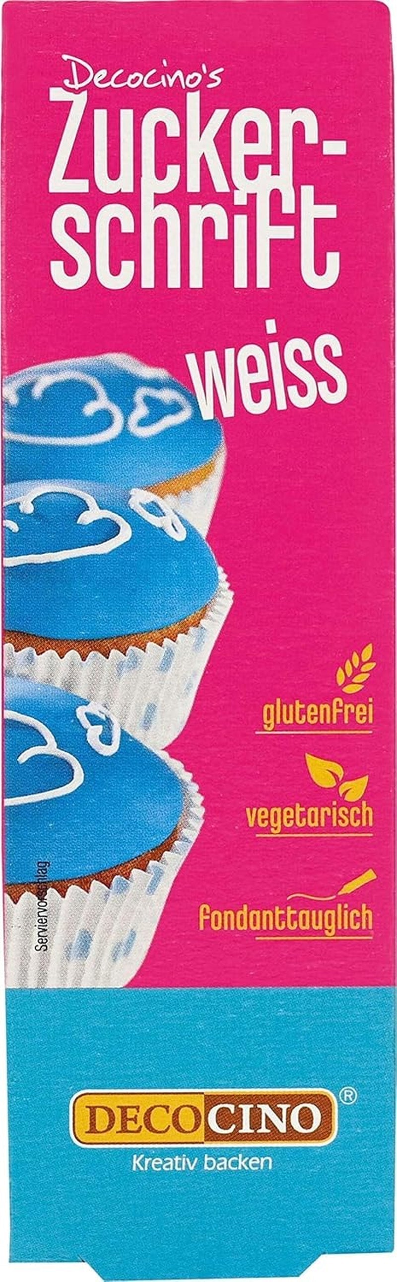 Decocino Red Sugar Lettering - Matfärgning Bokstäver - Praktiskt rör för märkning av fondant och glasyr - Bakdekorationer för tårtor, kakor och muffins! (paket med 2)