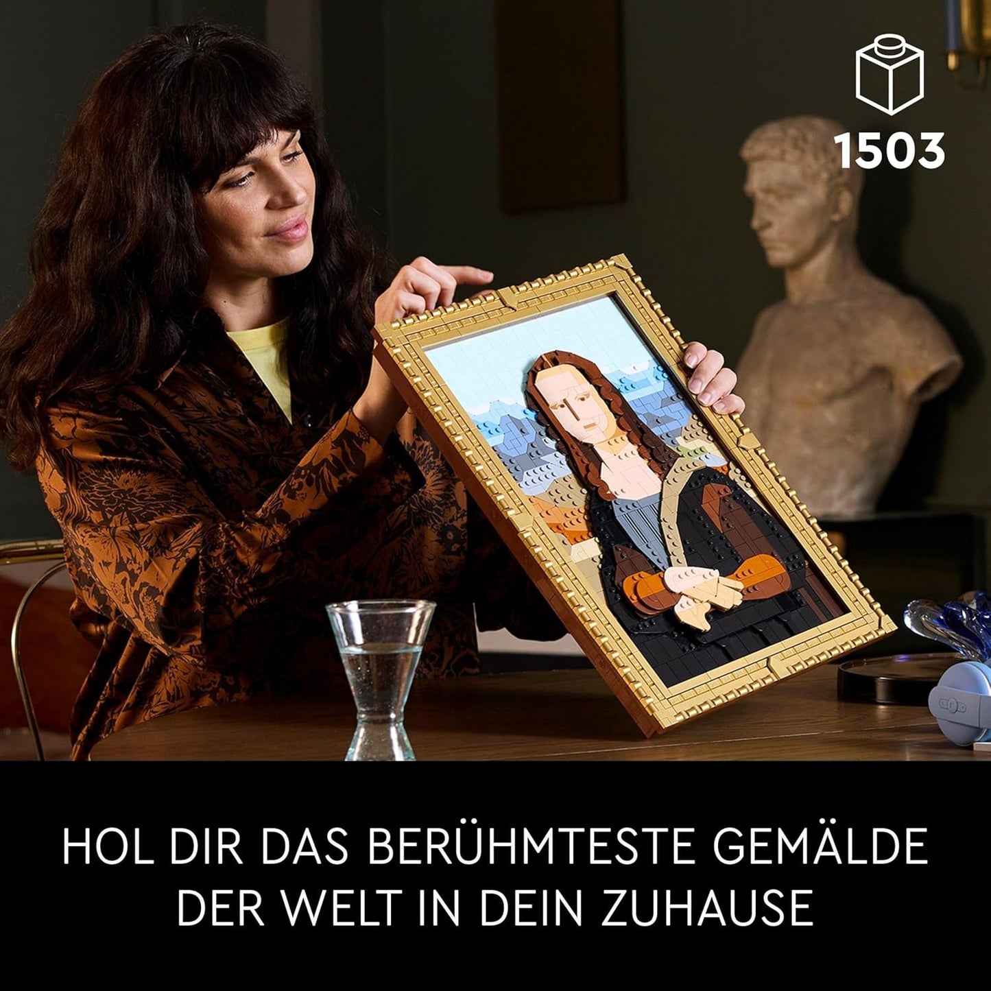 LEGO Art Mona Lisa, vuxenset, Leonardo Da Vinci-målning för hängning, kreativ aktivitet för män och kvinnor, present till konstälskare, italiensk renässanskonst 31213 Byggset Besuche den LEGO-Store