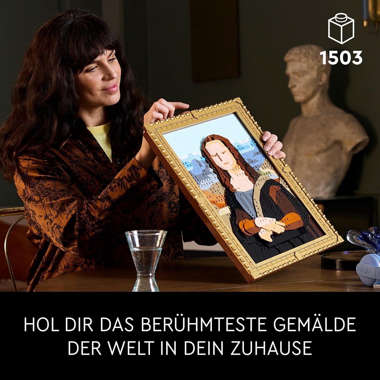 LEGO Art Mona Lisa, vuxenset, Leonardo Da Vinci-målning för hängning, kreativ aktivitet för män och kvinnor, present till konstälskare, italiensk renässanskonst 31213 Byggset Besuche den LEGO-Store