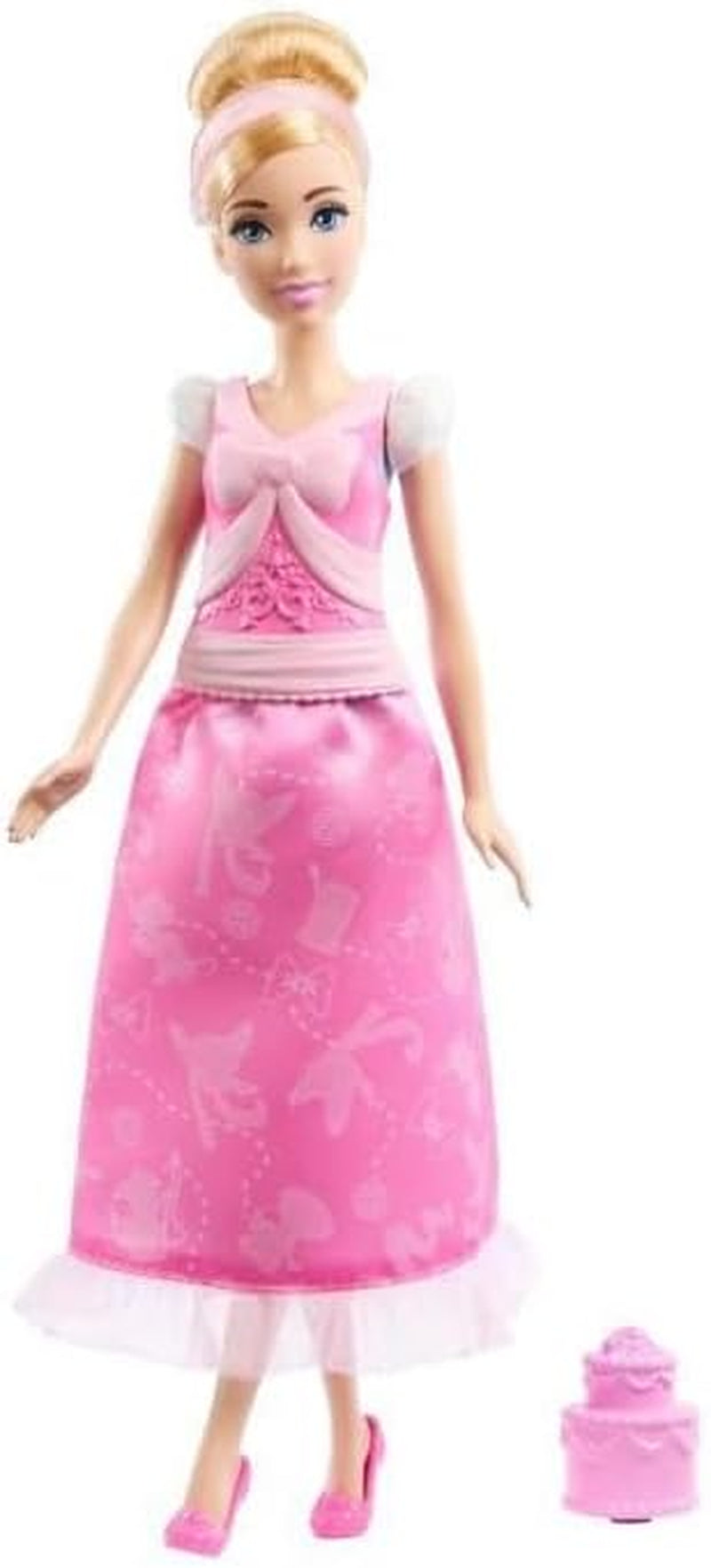 Mattel Disney Princess Toys Cinderella modedocka med 2 outfits, 9 accessoarer, 2 toppar med clips och 2 kjolar. 2 i 1 berättelser inspirerade av Disney-filmen, JCR95