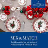 Villeroy & Boch - Toy's Delight frukostset för 2, lokdesign, 6 delar, färgglatt, jul, servisset med tallrikar, koppar och skålar till frukost, julservis, premiumporslin